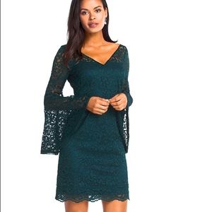 Green lace dress, White House Black Market size 00